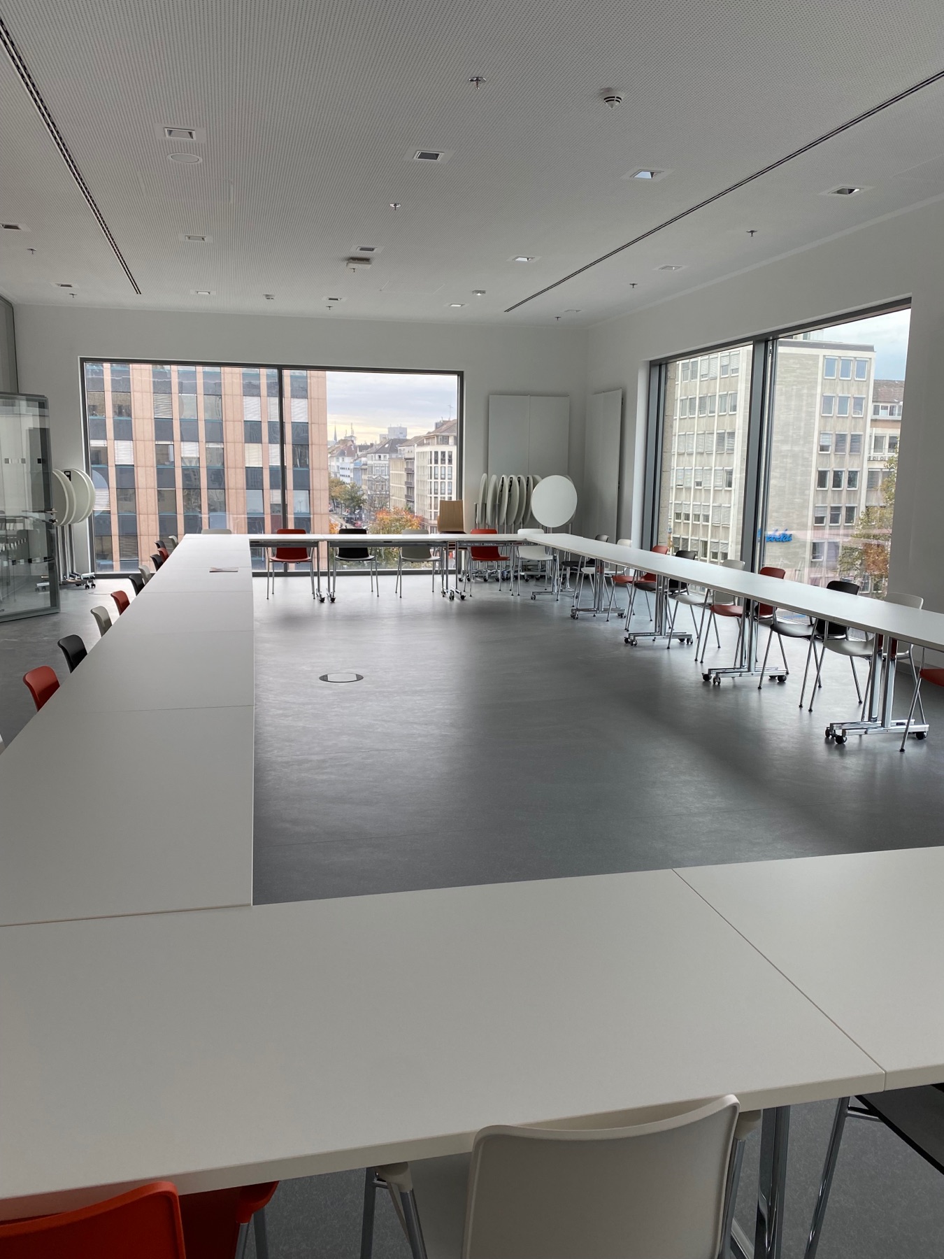 Meeting room where the Accessibility Club meetup will take place; chairs around a table arrangement